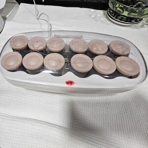 Conair White and Tan Hair Rollers no clips